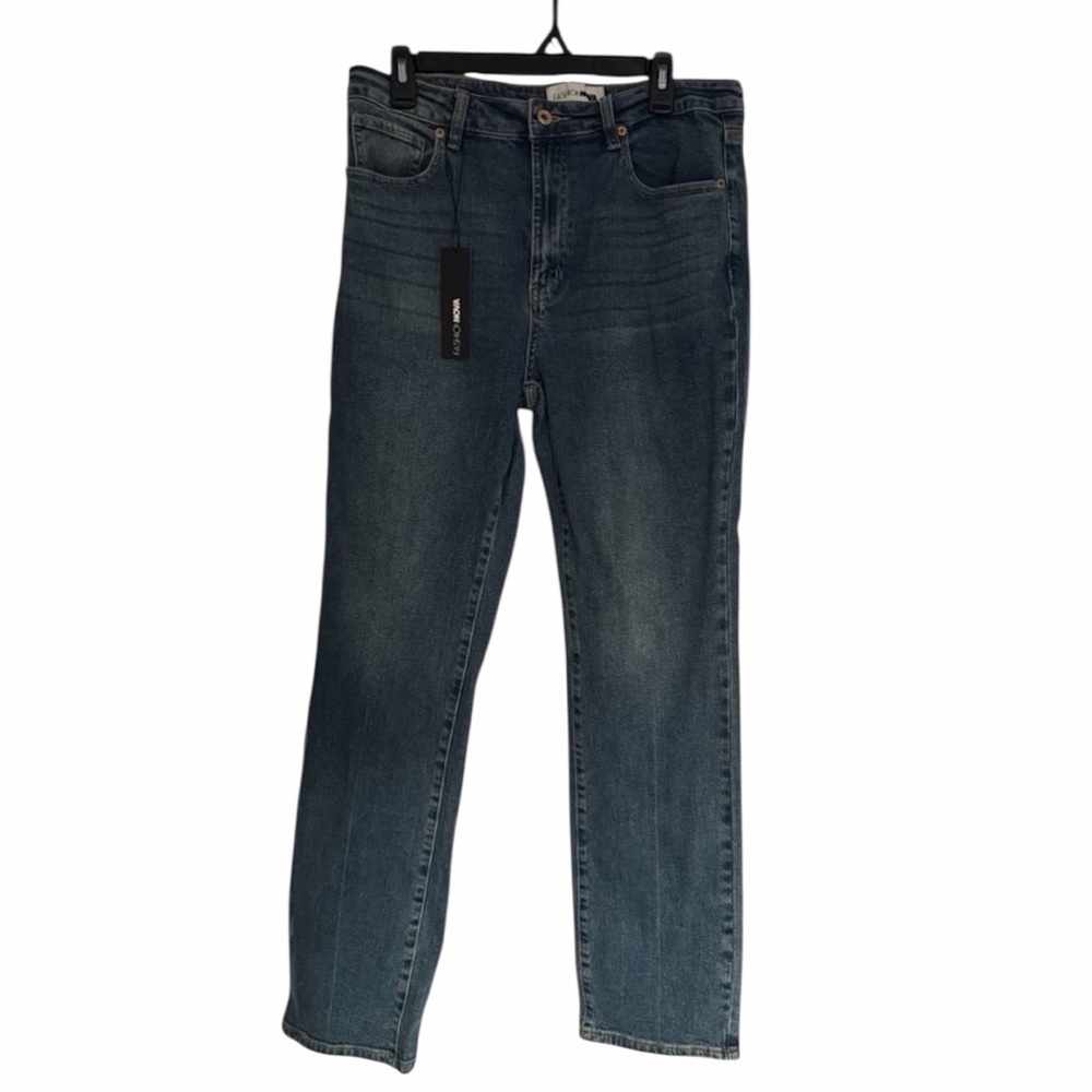 Fashion Nova Women’s 13 High Waist Blue Jeans NWT Inseam 33”